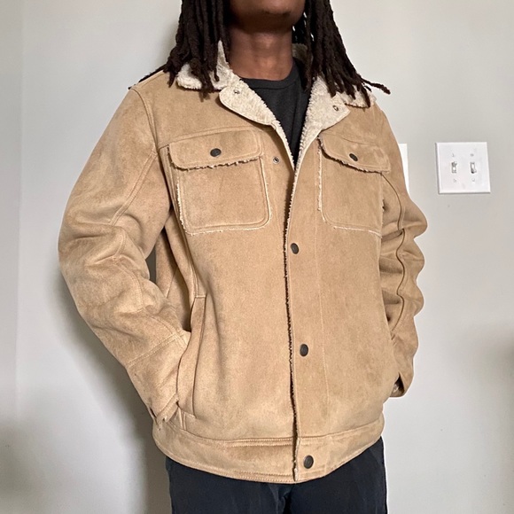 Old Navy Other - SUEDE SHERPA COAT
